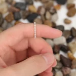 Lane Woods 925 Silver Round Cut Moissanite 3/4 Eternity Band