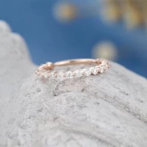 Lane Woods 925 Silver Round Cut Moissanite 3/4 Eternity Band