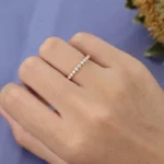Lane Woods 925 Silver Round Cut Moissanite 3/4 Eternity Band