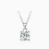 Lane Woods 925 Silver Round Cut Moissanite Necklace