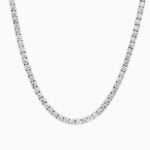 Lane Woods 925 Silver Round Cut Moissanite Tennis Necklace
