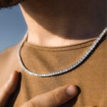 Lane Woods 925 Silver Round Cut Moissanite Tennis Necklace