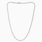 Lane Woods 925 Silver Round Cut Moissanite Tennis Necklace