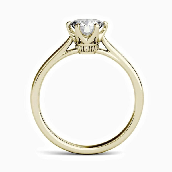 Lane Woods 925 Silver Round Moissanite Engagement Ring