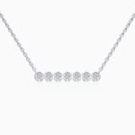 Lane Woods 925 Silver Round Moissanite Solitaire Bezel Necklace