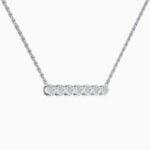 Lane Woods 925 Silver Round Moissanite Solitaire Bezel Necklace
