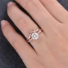 Lane Woods 925 Silver Round Moissanite Solitaire Ring In Twisted Band