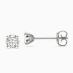 Lane Woods 925 Silver Round Moissanite Stud Earring