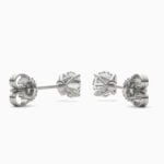 Lane Woods 925 Silver Round Moissanite Stud Earring