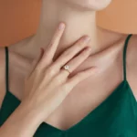 Lane Woods 925 Silver Round Promise Engagement Wedding Moissanit Ring With Side Accents Floral Style