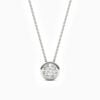 Lane Woods 925 Silver Round Solitaire Moissanite Bezel Necklace