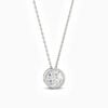 Lane Woods 925 Silver Round Solitaire Moissanite Bezel Necklace