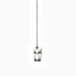 Lane Woods 925 Silver Round Solitaire Moissanite Bezel Necklace