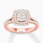 Lane Woods 925 Silver Round-cut Promise Engagement Wedding Moissanite Ring