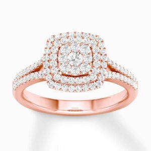 Lane Woods 925 Silver Round-cut Promise Engagement Wedding Moissanite Ring