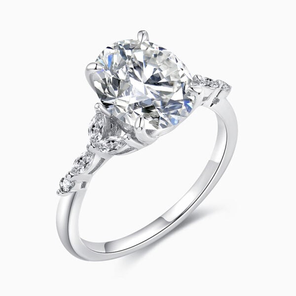 Lane Woods 925 Silver Shoulder Ring Vintage Design Engagement Rings