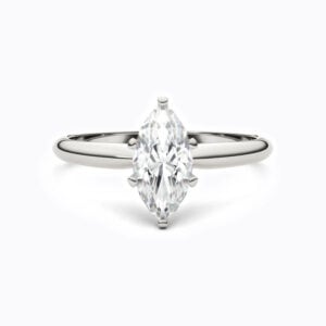 Lane Woods 925 Silver Six Prong Marquise Shaped Moissanite Ring