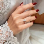 LaneWoods Six Prong Marquise Shaped Moissanite Ring