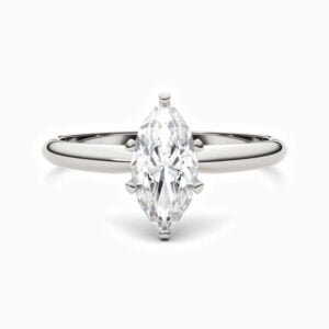 Lane Woods 925 Silver Six Prong Marquise Shaped Moissanite Ring