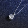 Lane Woods 925 Silver Six Prong Round Cut Moissanite Necklace