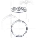 Lane Woods 925 Silver Solitaire Infinity Promise Engagement Wedding Moissanite Ring (1)