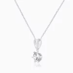 Lane Woods 925 Silver Solitaire Round Cut Moissanite Necklace (2)