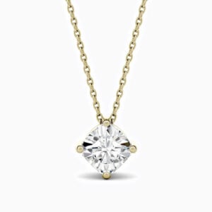 Lane Woods 925 Silver Square Moissanite Solitaire Necklace