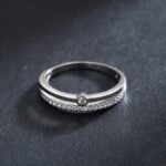 Lane Woods 925 Silver Stackable Promise Moissanite Ring