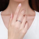 Lane Woods 925 Silver Stackable Promise Moissanite Ring
