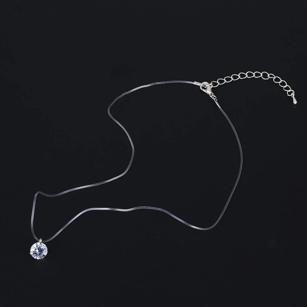 Three Prongs Round Moissanite Necklace - LaneWoods Jewelry