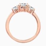 Lane Woods 925 Silver Three Stone Promise Engagement Wedding Round Moissanite Ring