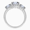 Lane Woods 925 Silver Three Stone Promise Engagement Wedding Round Moissanite Ring