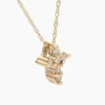 Lane Woods 925 Silver Tiny Cross Moissanite Necklace