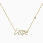 Lane Woods 925 Silver Trifairy Love Letter Moissanite Necklace