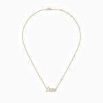 Lane Woods 925 Silver Trifairy Love Letter Moissanite Necklace