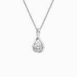 Lane Woods 925 Silver Twist Round Moissanite Necklace