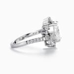 Lane Woods 925 Silver Vintage Oval Shoulder Moissanite Wedding Ring