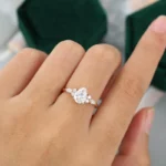 Lane Woods 925 Silver Vintage Pear Cut Moissanite Ring