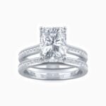Lane Woods 925 Silver Wedding Moissanite Bridal Sets Radiant Cut Solitaire Rings (3)