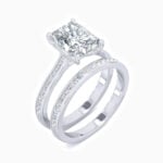 Lane Woods 925 Silver Wedding Moissanite Bridal Sets Radiant Cut Solitaire Rings (4)