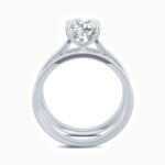 Lane Woods 925 Silver Wedding Moissanite Bridal Sets Radiant Cut Solitaire Rings (5)