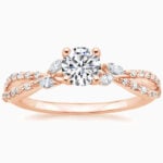 Lane Woods 925 Silver Willow Promise Engagement Wedding Moissanite Ring for Women