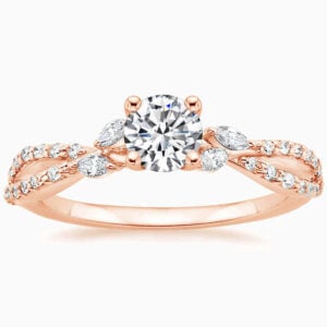 Lane Woods 925 Silver Willow Promise Engagement Wedding Moissanite Ring for Women