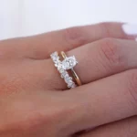 Lane Woods Marquise & Round Cut Moissanite Half Eternity Band