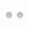 LaneWoods 925 Silver Micro Pave Round Moissanite Earring