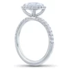 Round Cut Moissanite Halo Engagement Rings With Micro Pave