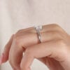 Dainty Prong Radiant Moissanite Ring