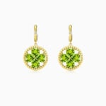 Lane Woods 925 Silver Four Leaf Olivine Earring
