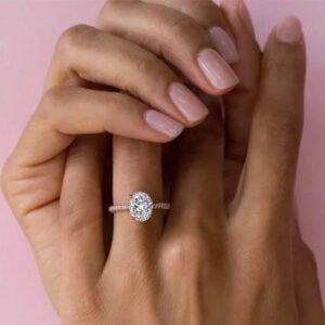 Lane Woods Oval Cut Moissanite Engagement Ring