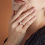 S925 Sterling Silver Oval Cut Moissanite Solitaire Ring